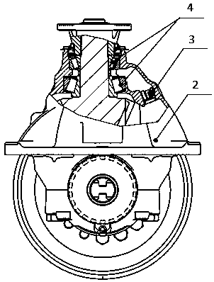 Main reducer assembly with high transmission efficiency