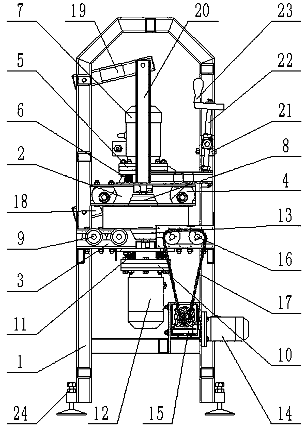 Derusting and cleaning device for metal parts