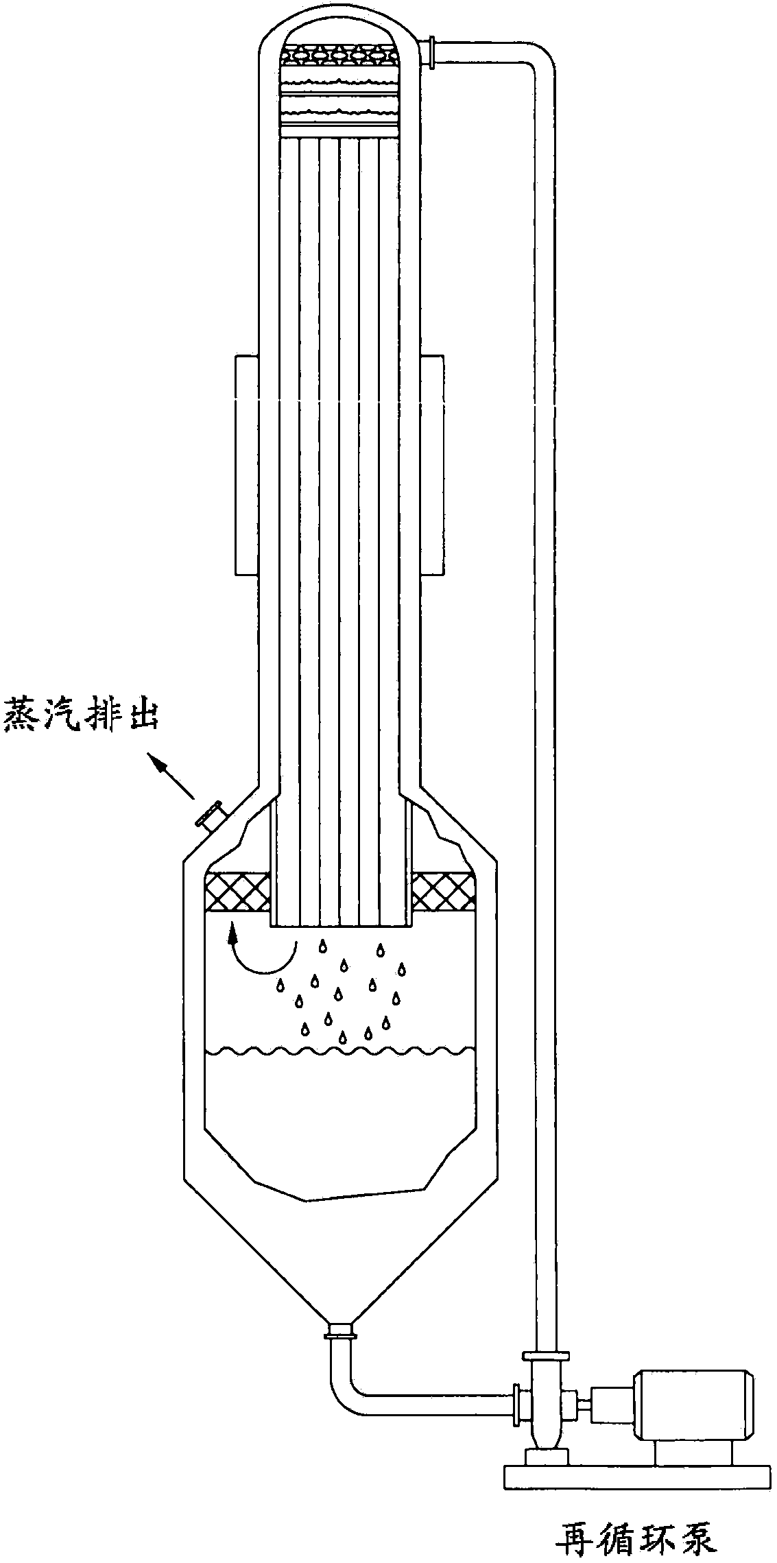 Method for recycling deoiled water using counterflow falling-film evaporators