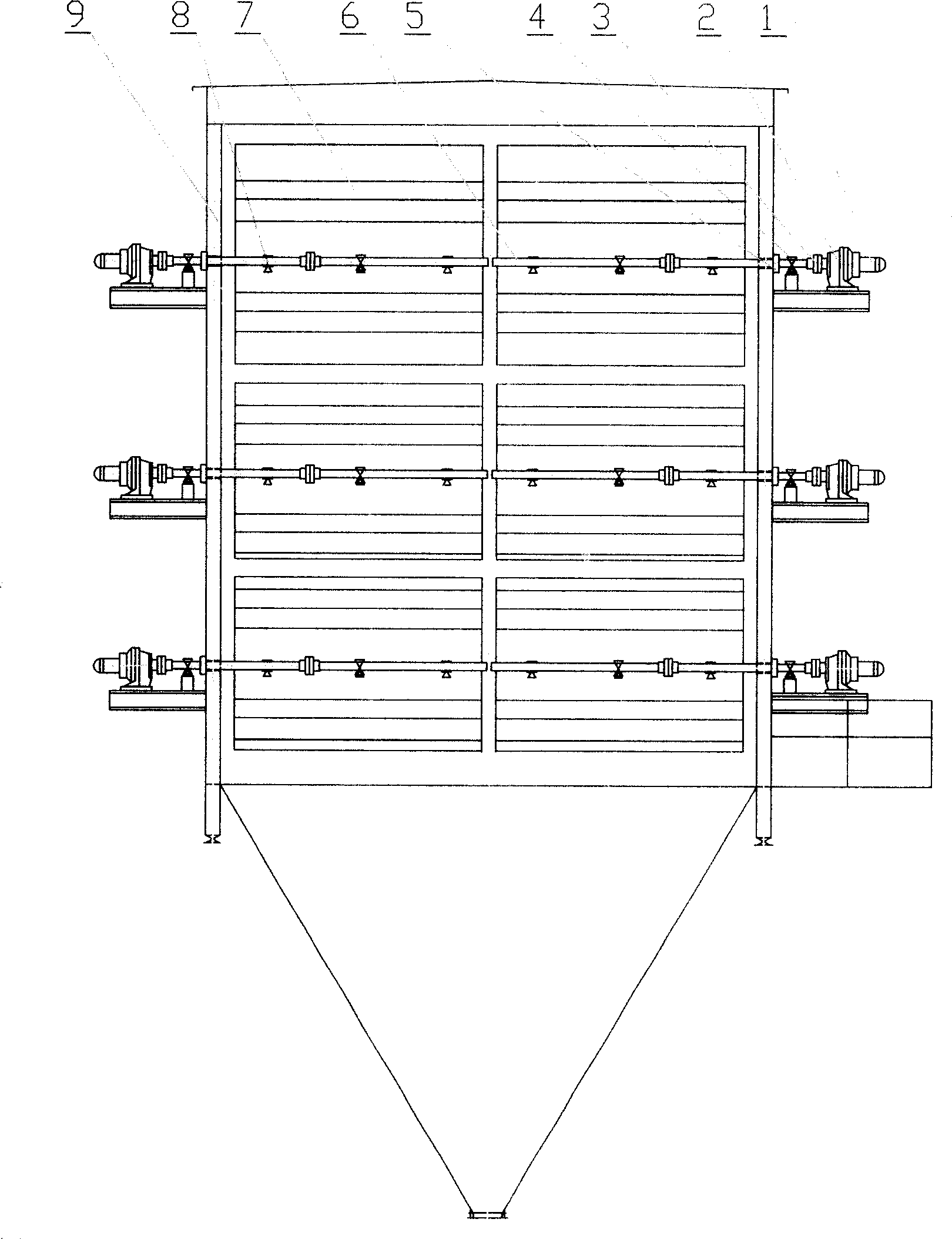 Method for adjusting airflow distribution of electricity and fabric combined dust catcher, and equipment