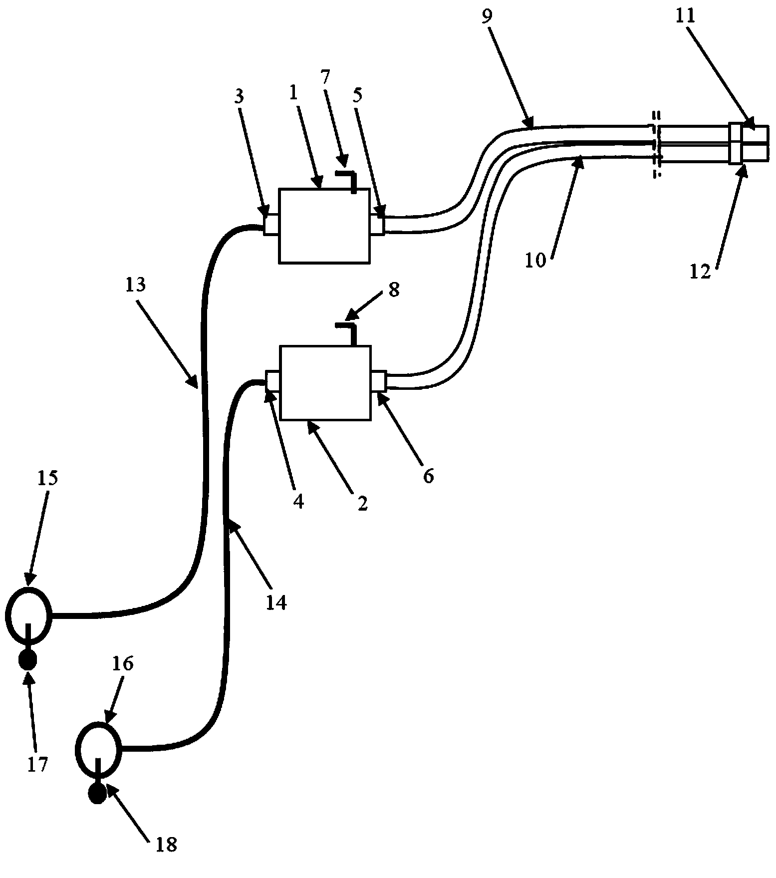 Radiographic testing method with simultaneous use of two different gamma sources