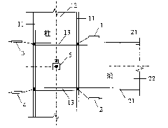 Computer auxiliary measuring method of connecting node corners of steel frame beam column