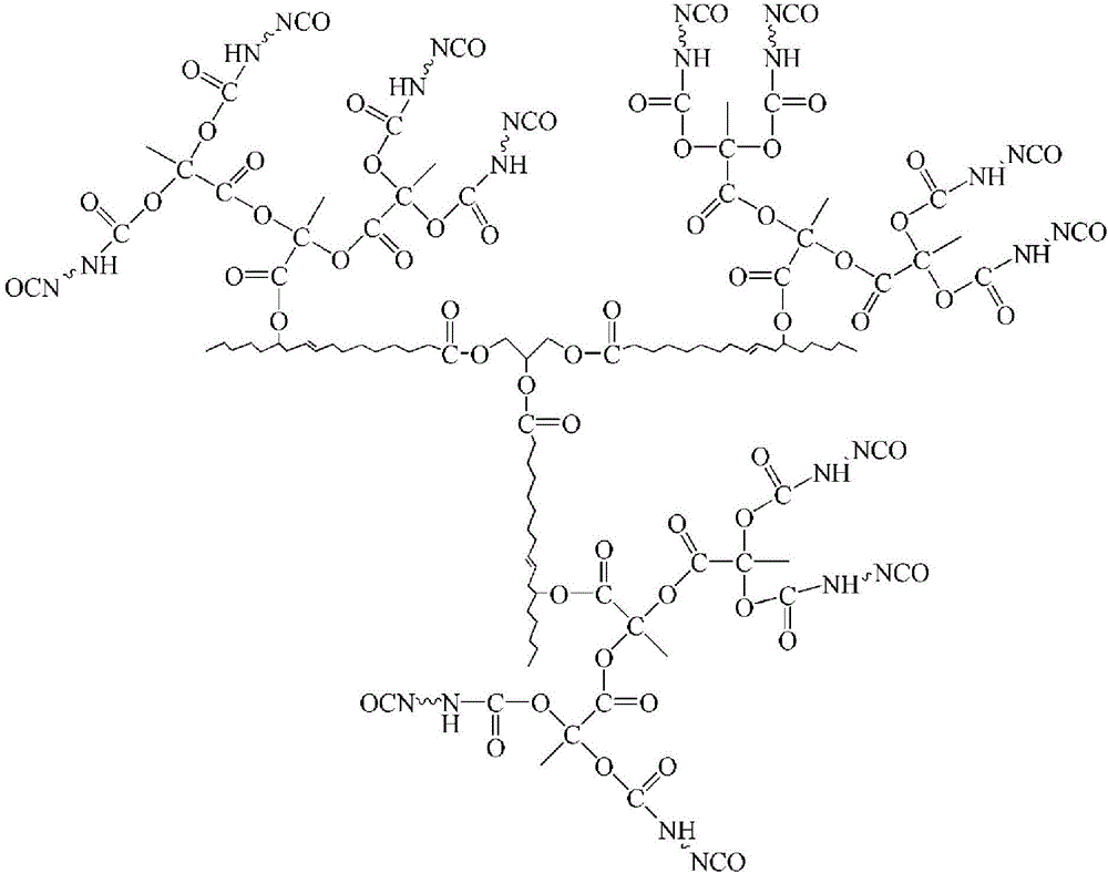 Castor-oil-based hyperbranched UV curable polyurethane acrylate and preparation method and application thereof