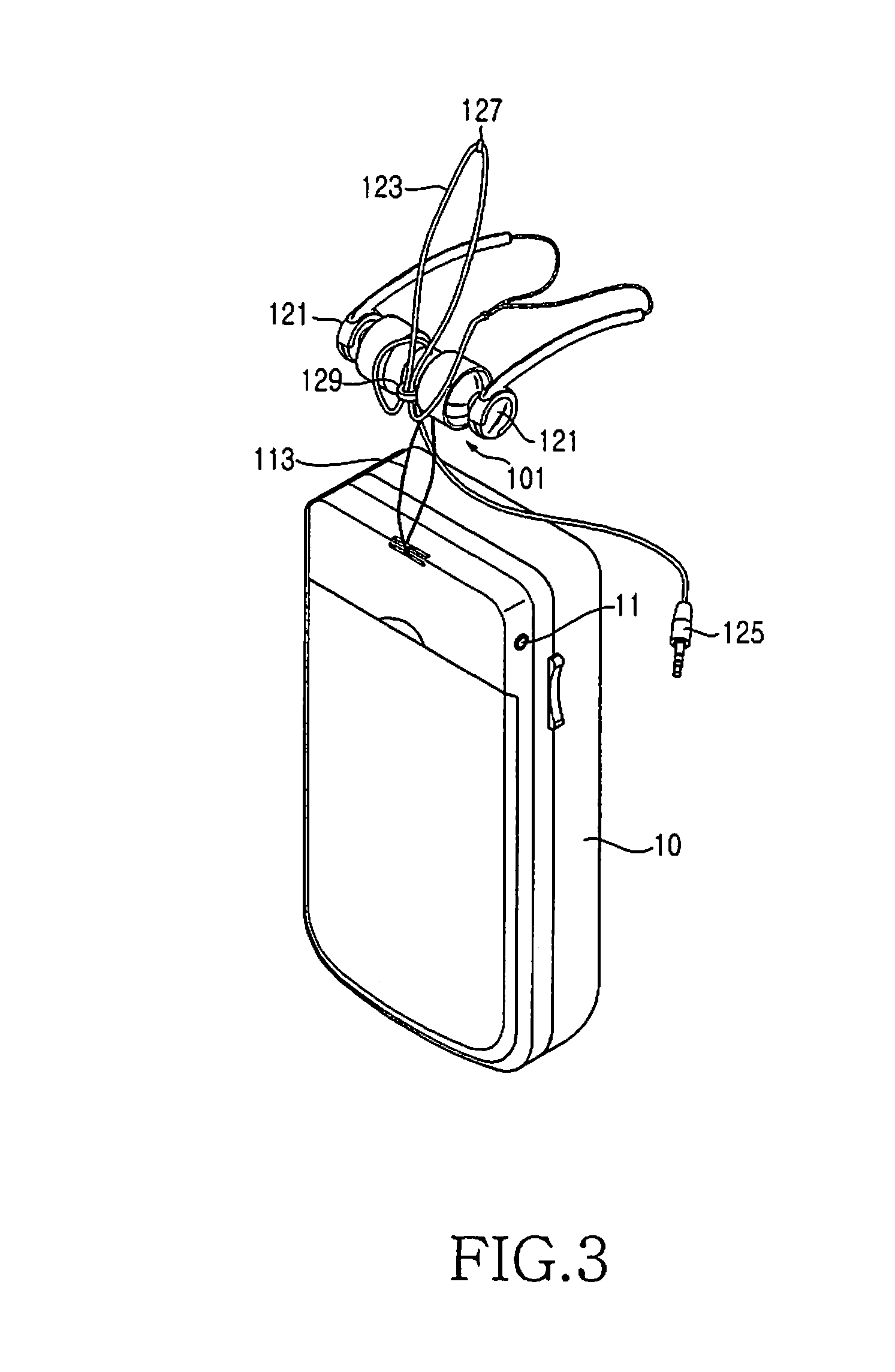 Earphone device for portable terminal
