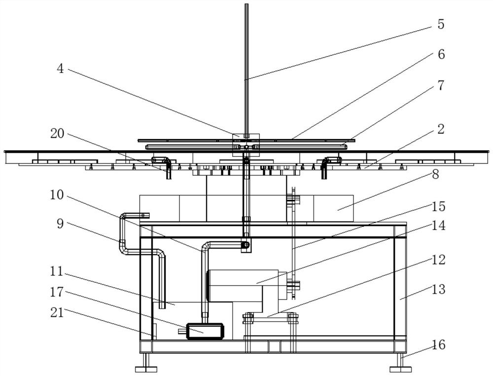 Cooling rotary welding table