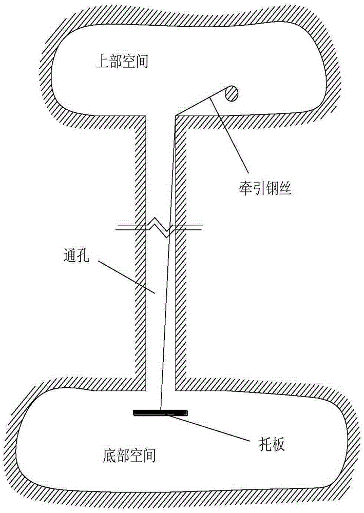 Method for sealing and plugging hole bottom of vertical deep hole through hole