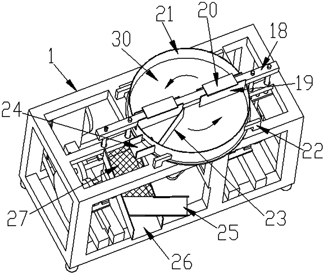 A four-knife round pot type pepper chopping machine