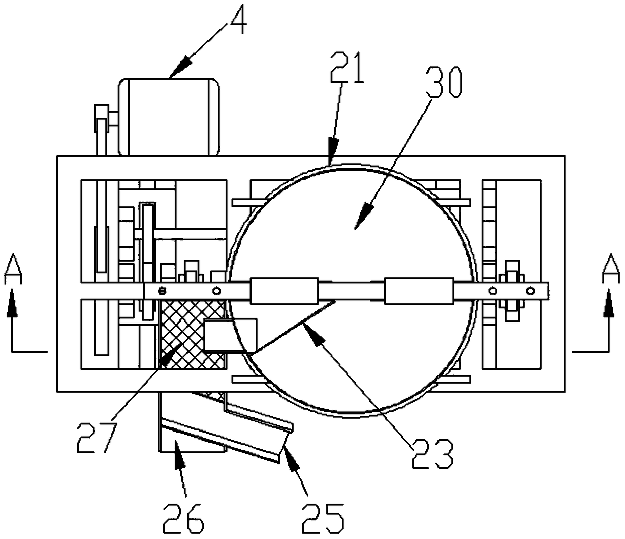 A four-knife round pot type pepper chopping machine