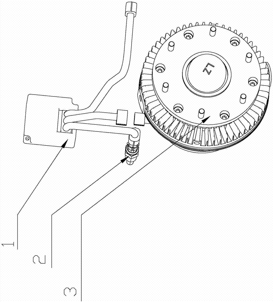 Speed adjustable electromagnetic fan clutch structure with independent controller