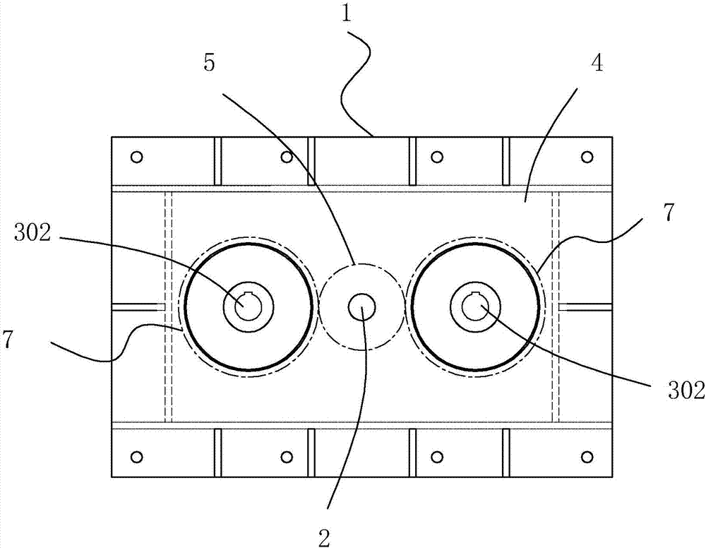 Bulk cargo unloading equipment and multi-shaft driving decelerator thereof