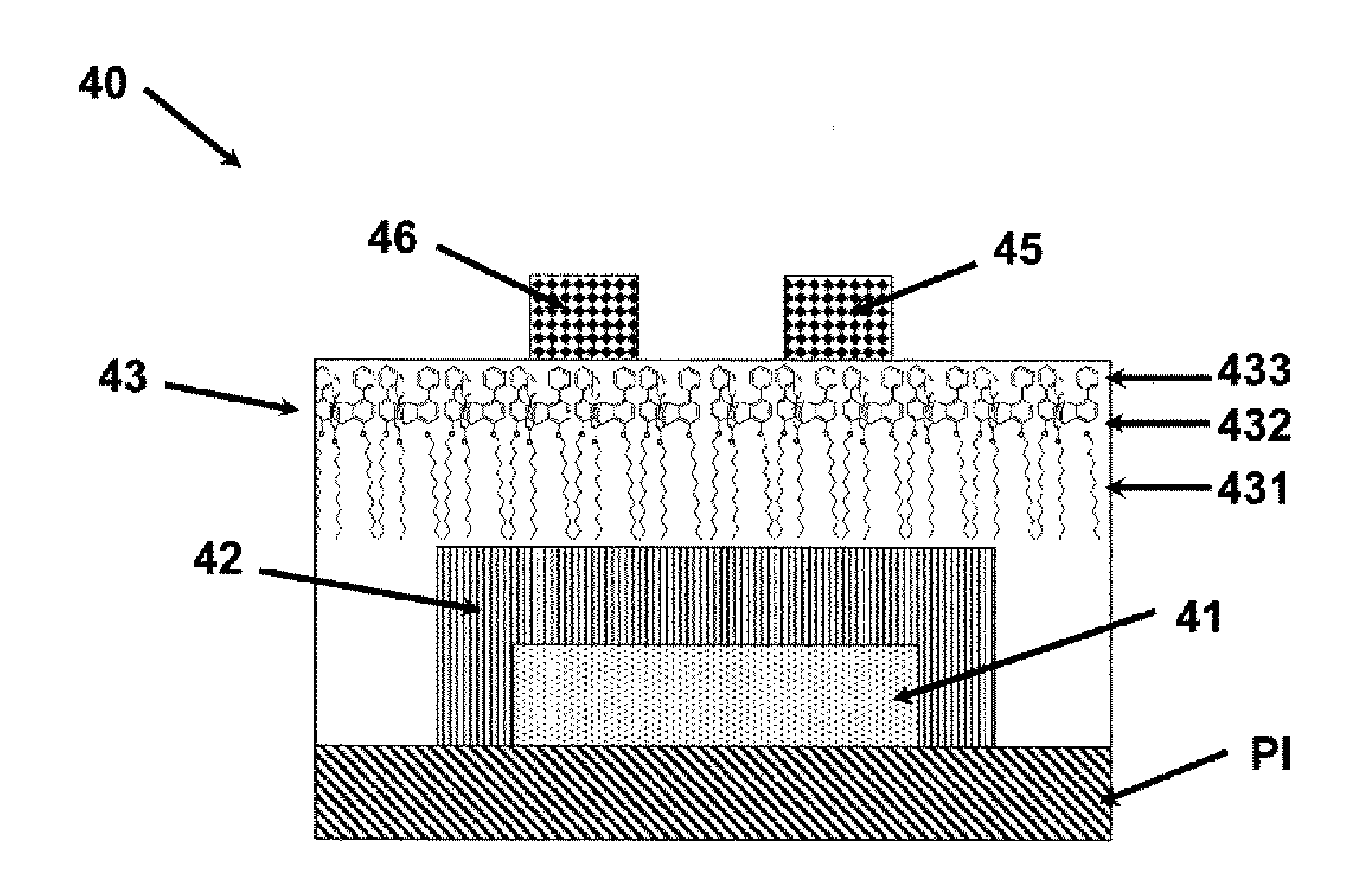 Electronic device using organic thin film, and electronic apparatus containing the same