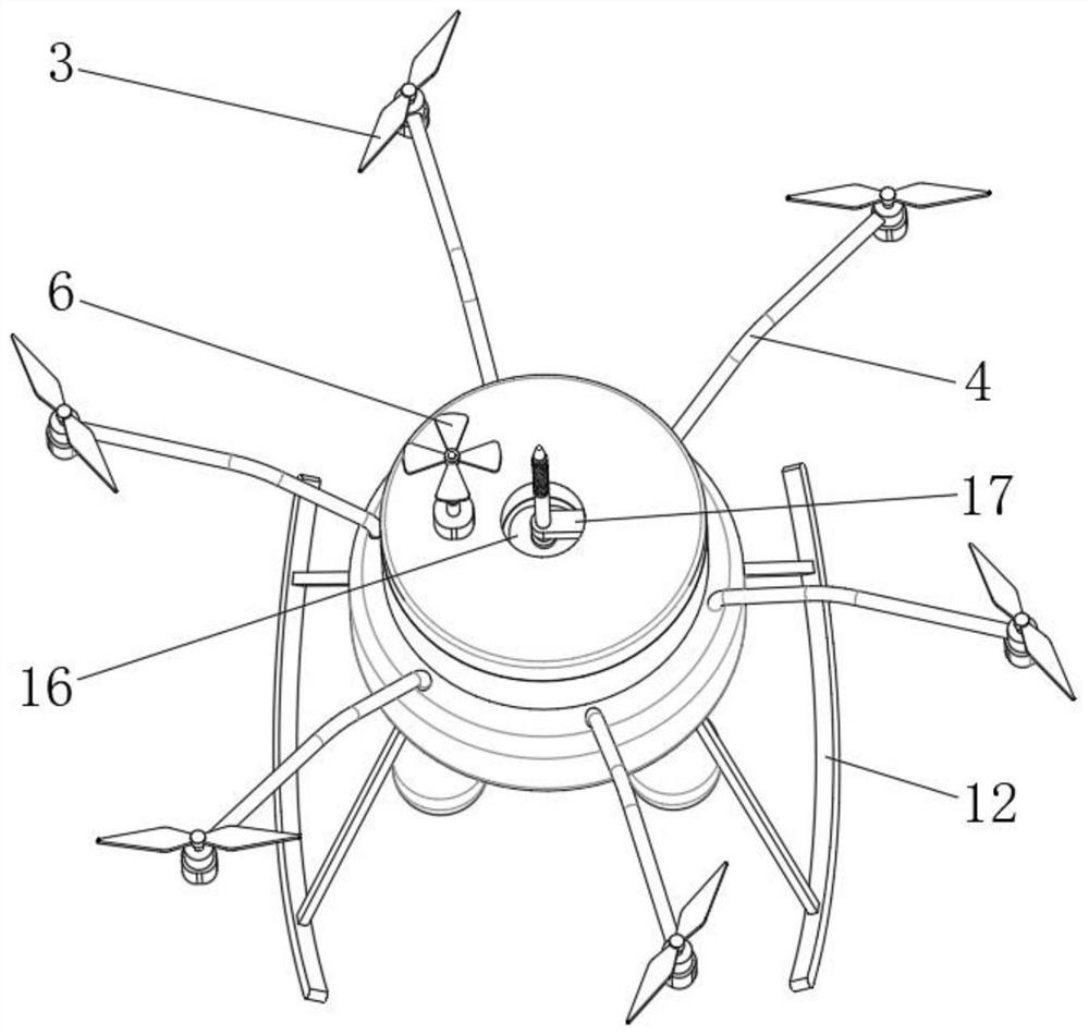 A drone fire extinguishing device for dense residential areas