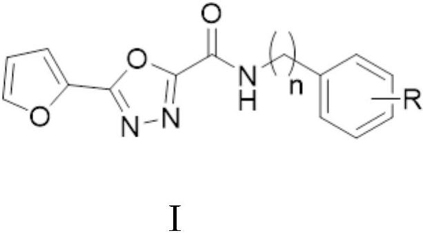 A class of furan-linked 1,3,4-oxadiazole carboxamide compounds and its preparation method and application