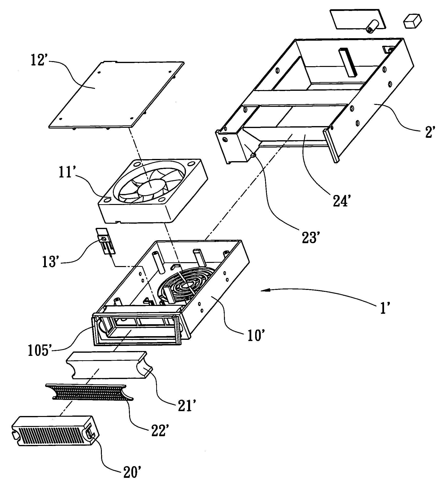 Computer fan assembly mechanism having filtering and sterilizing functions