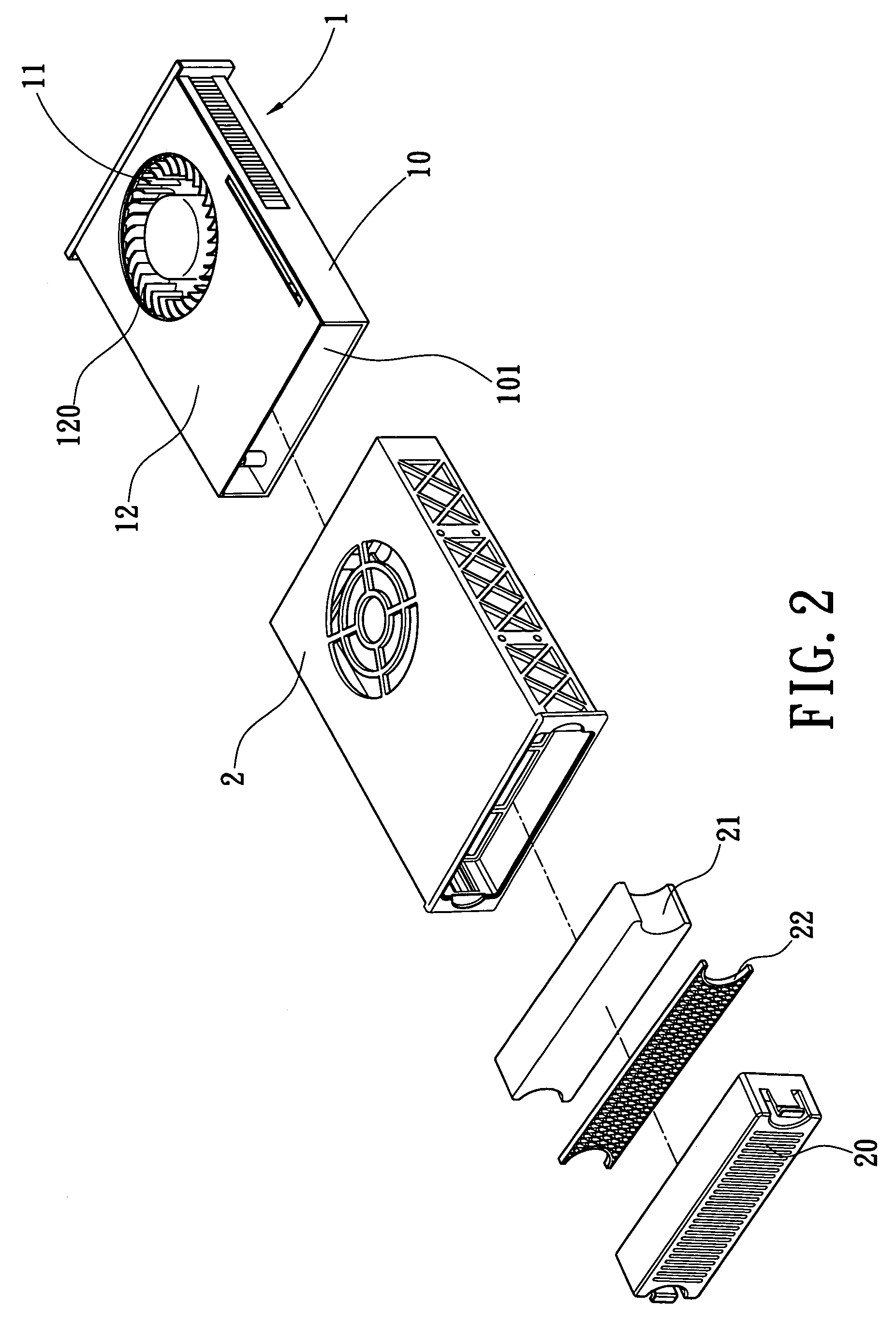 Computer fan assembly mechanism having filtering and sterilizing functions