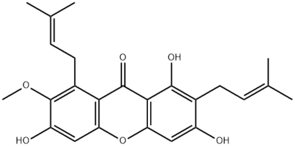 Extraction method and application of mangosteen effective part