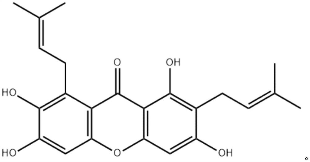 Extraction method and application of mangosteen effective part