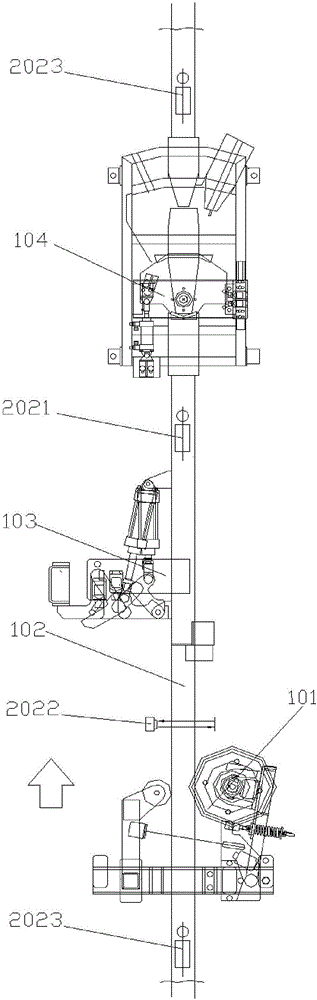 Friction driving conveying system conducting sorting in first-in first-out mode