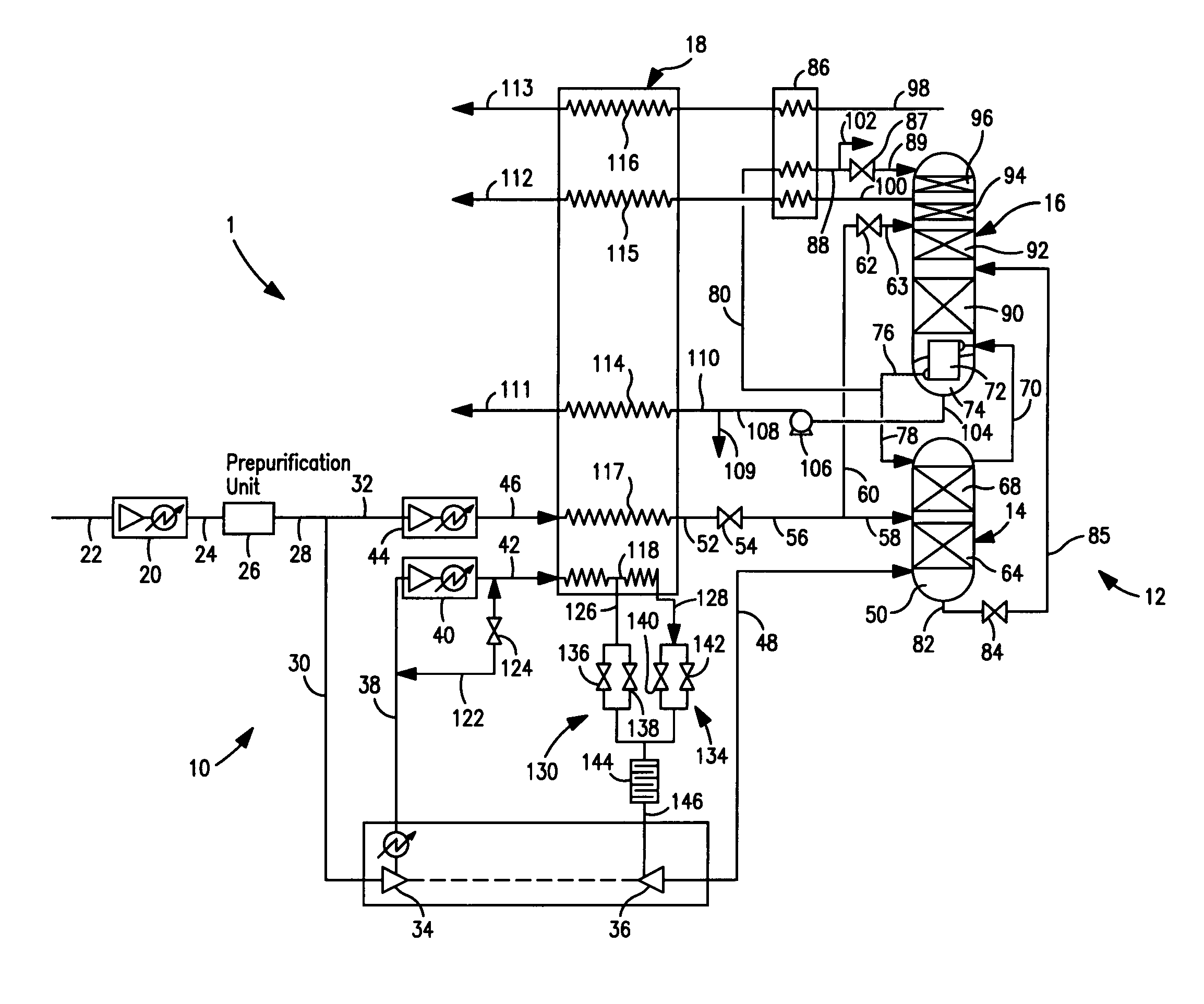 Separation method and apparatus