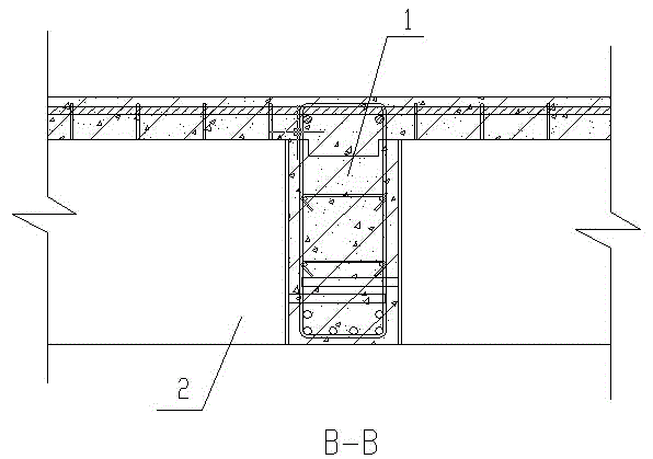Prefabricated concrete main beam and secondary beam connecting structure and construction method thereof