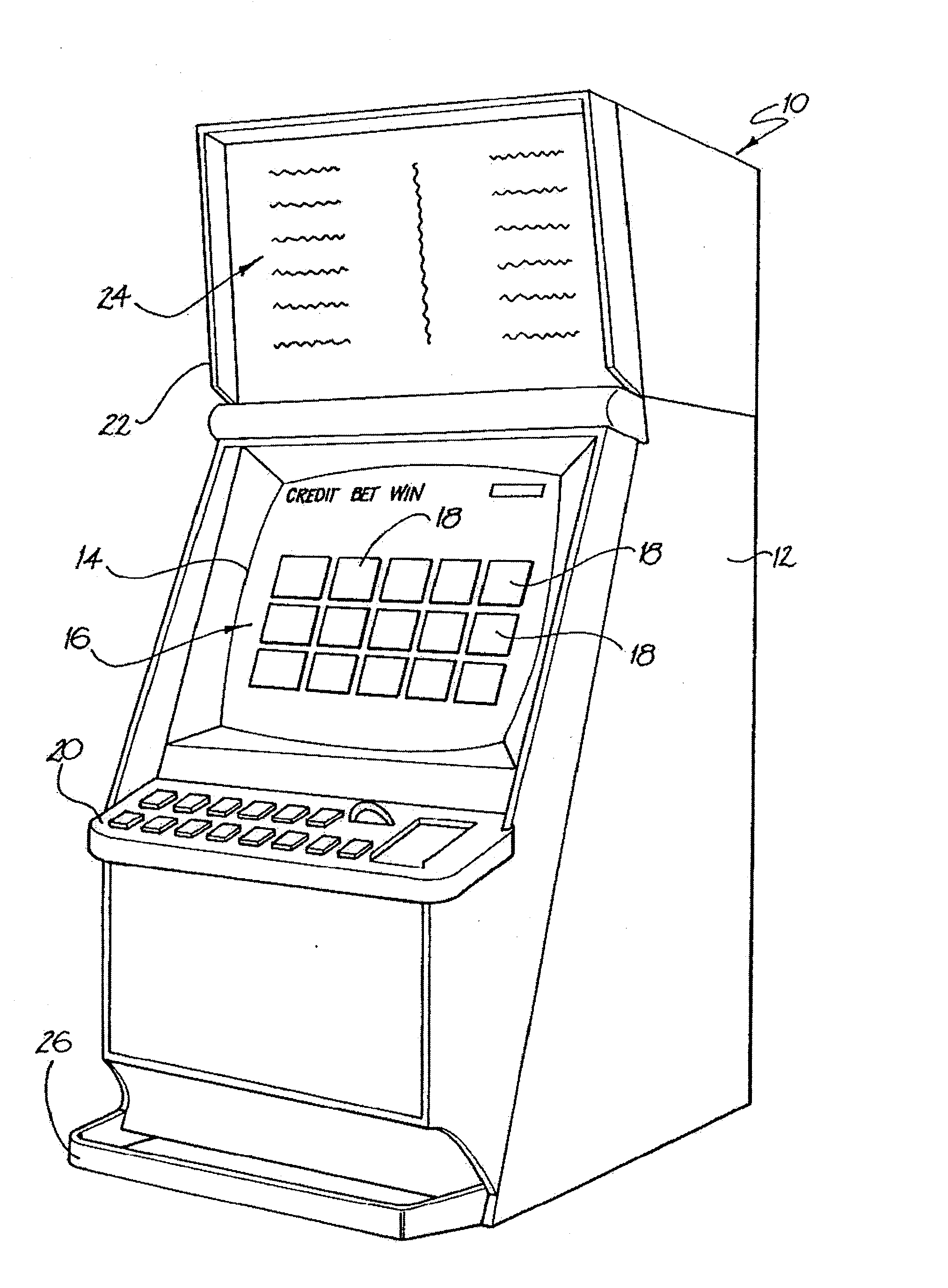 Gaming machine with improved display