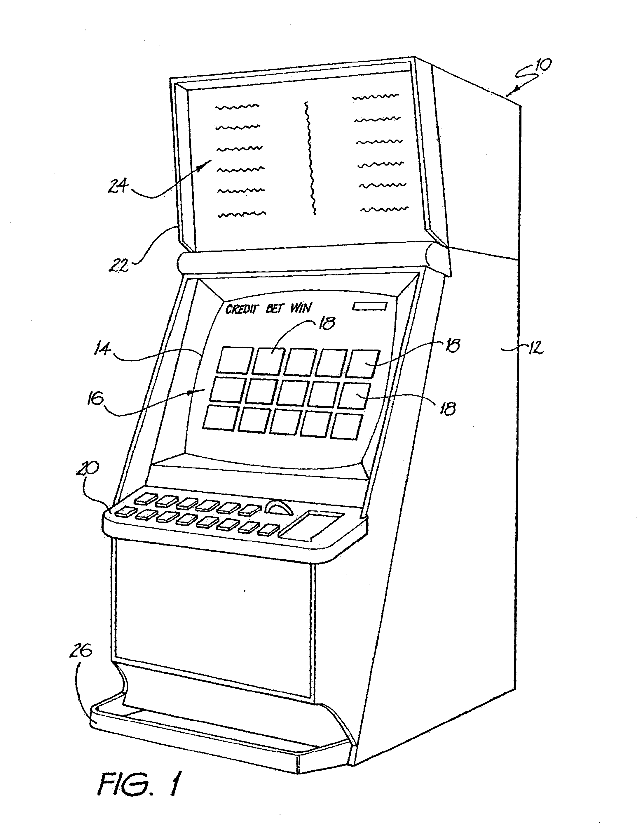 Gaming machine with improved display