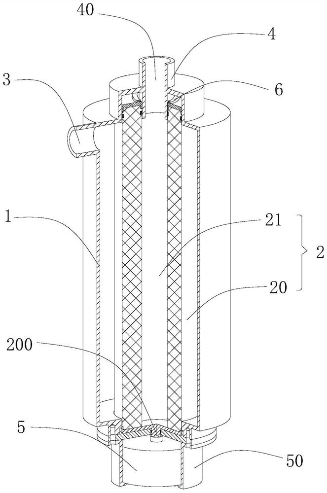 Axial vibration type oil-water separator