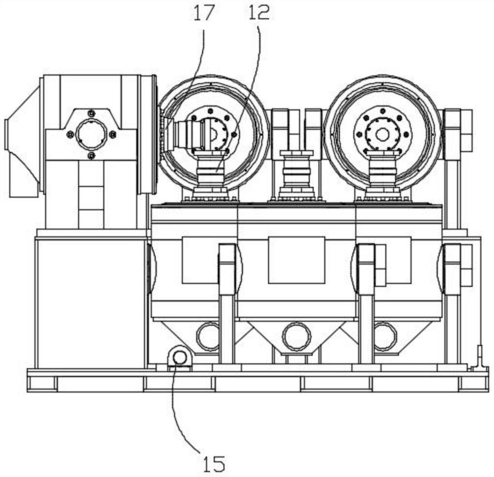 An electrodynamically excited six-degree-of-freedom vibration test device