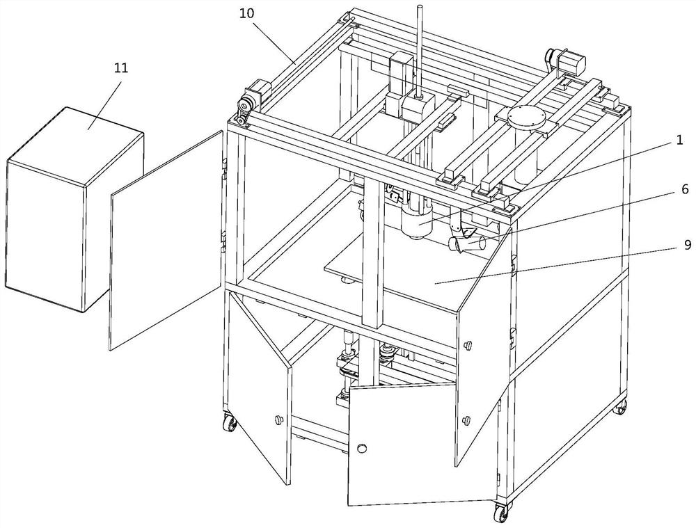 Rapid forming device for ultra-high-molecular-weight polymer