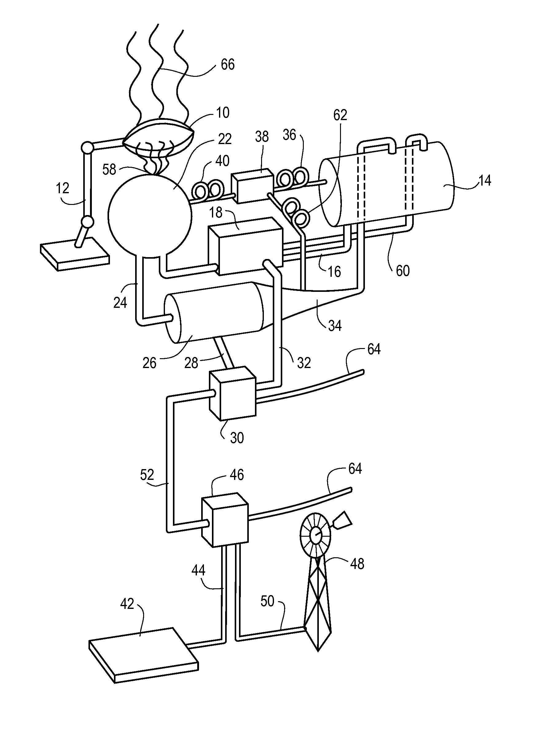 Solar energy power plant and method of producing electricity