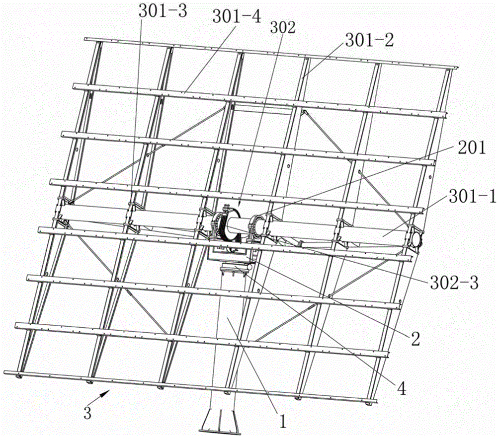 A single-column solar module support structure