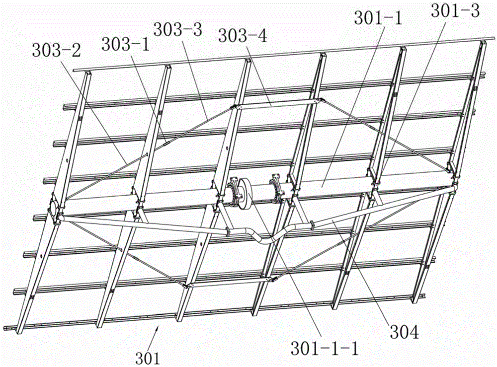 A single-column solar module support structure