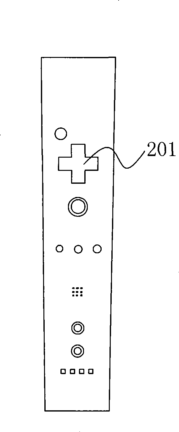 Operating handle and movement direction decision method