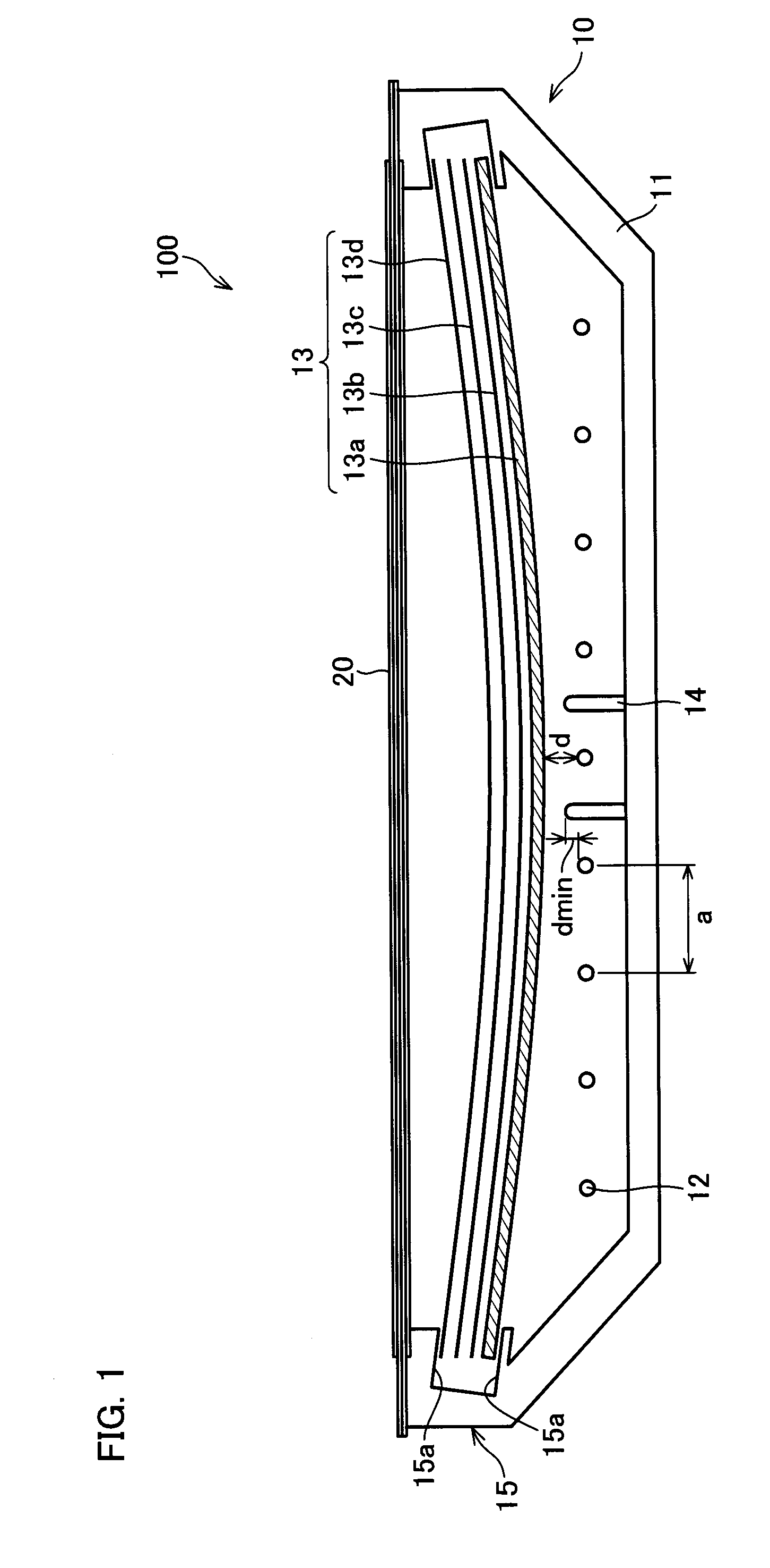 Illumination device for display device, display device, and television receiver