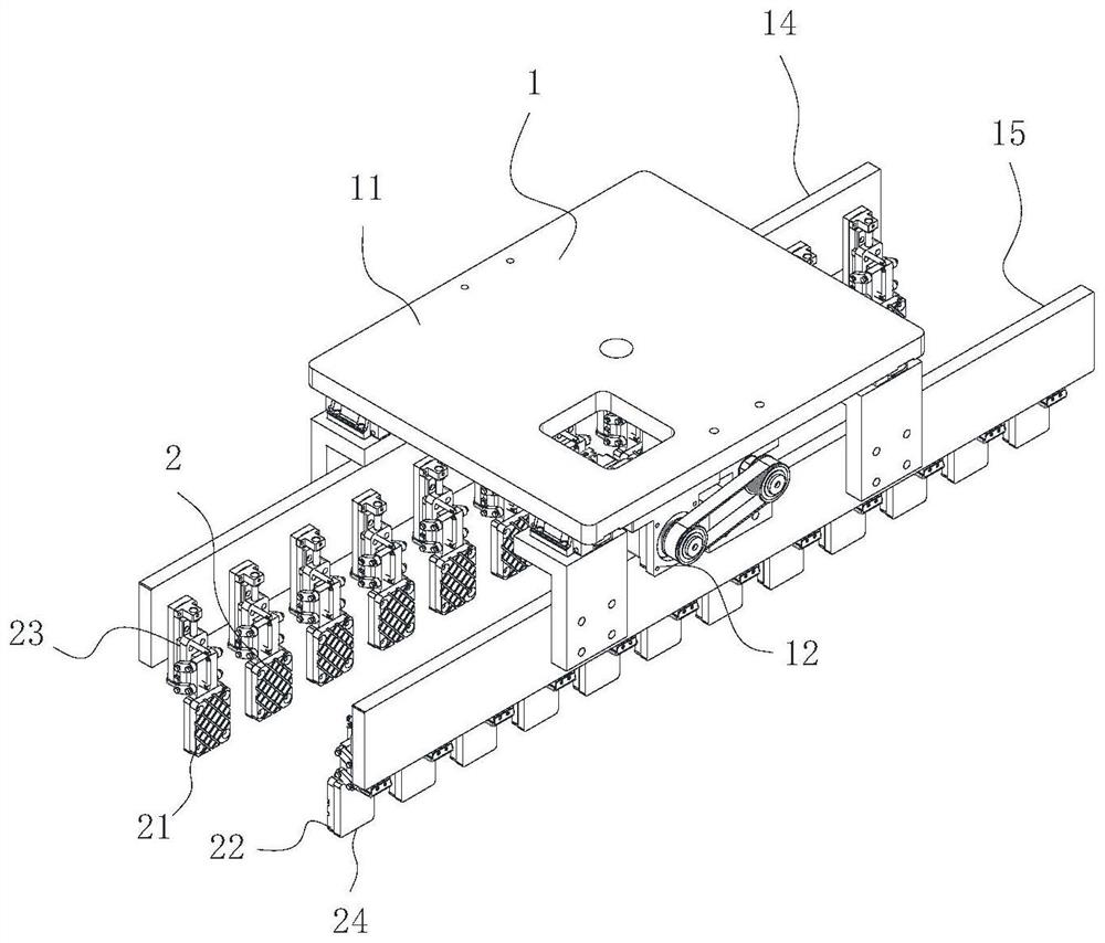 Gravity locking type clamping device and clamping method