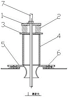 Cathode suspension and vibration combined device of top vibration cleaning electrostatic dust collector