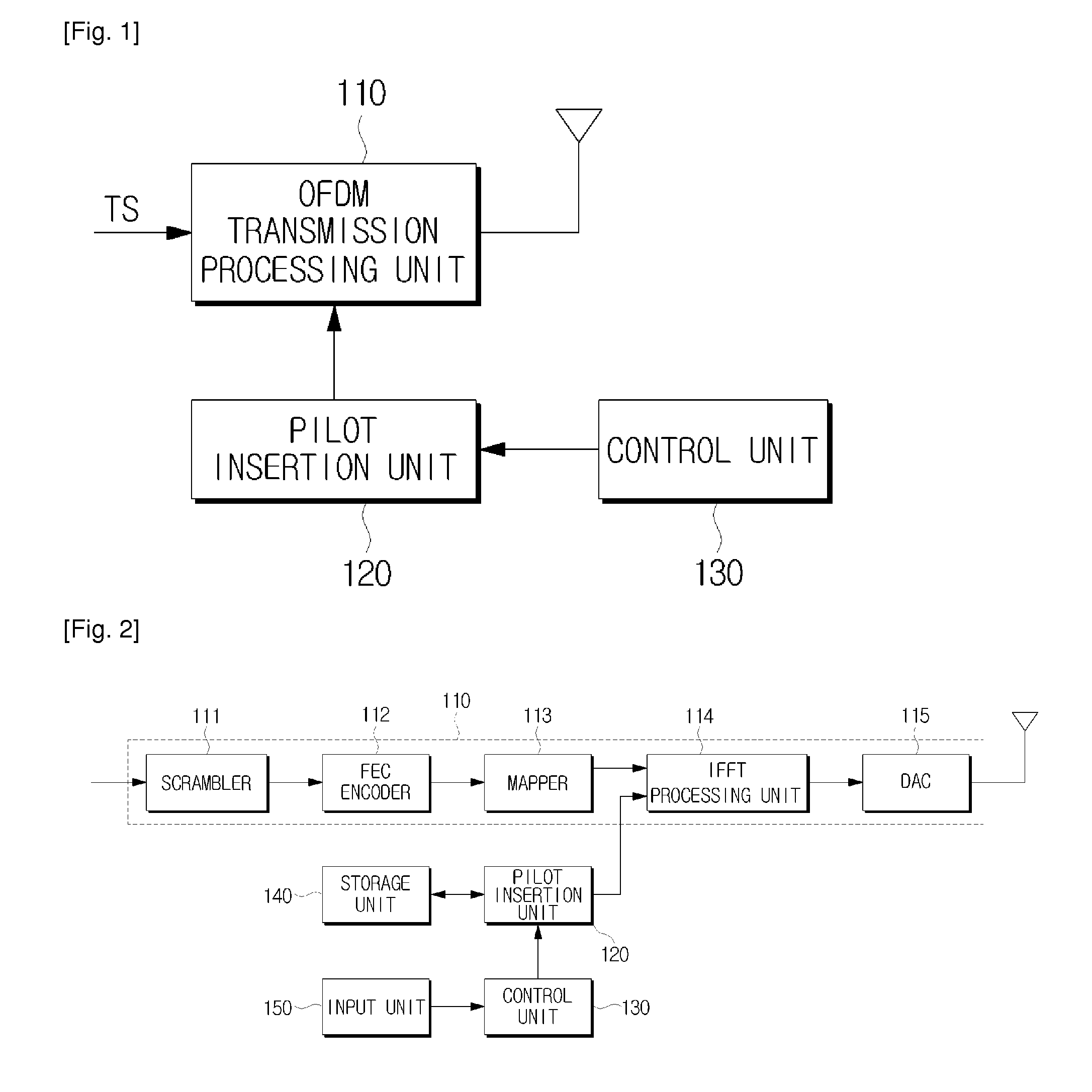 OFDM transmission/reception device for transmitting and receiving OFDM symbols having a variable data transmission rate and method thereof