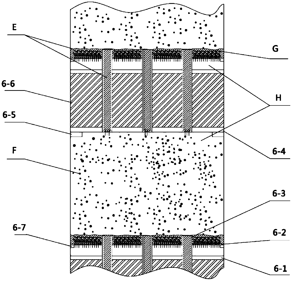 Extracting tower for liquid-liquid heterogeneous separation