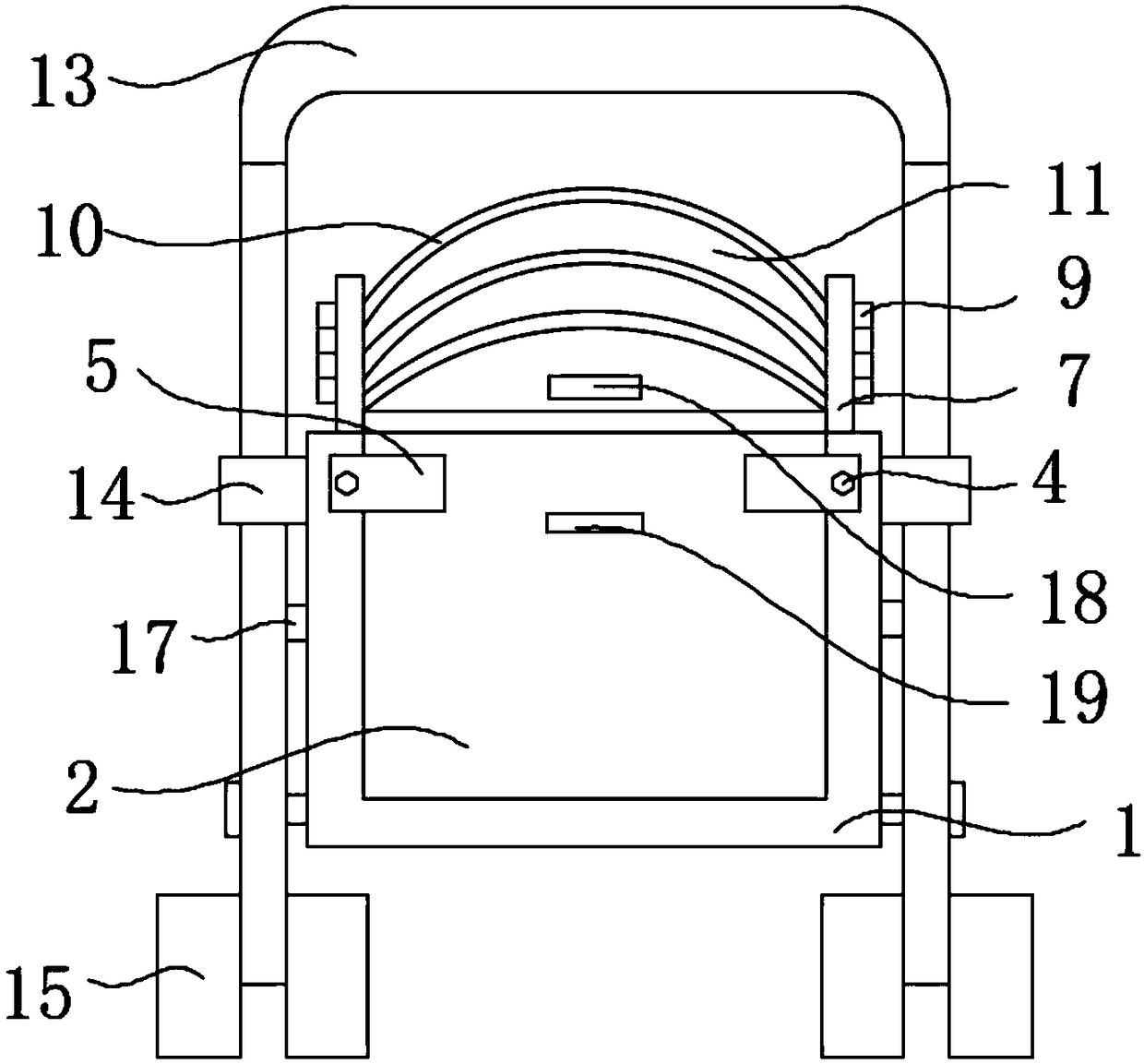 Pet stroller with pulling rope and harness