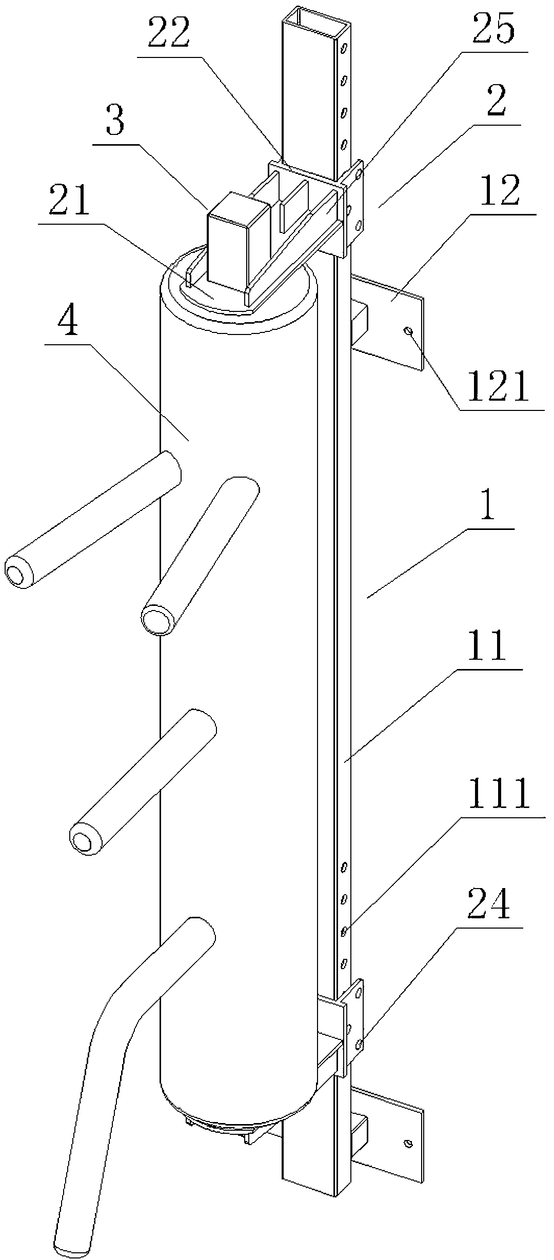 Timber pile for exercises