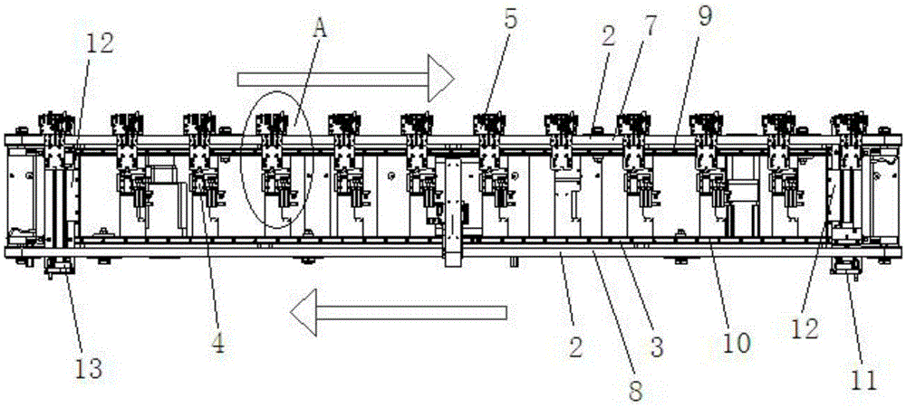 Linear circulation reciprocating automatic test machine
