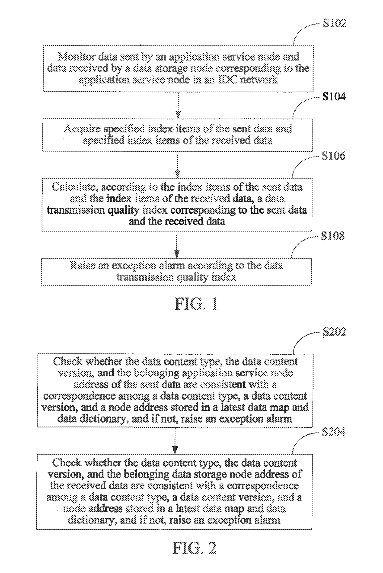Method and system for monitoring quality of data transmission in idc network