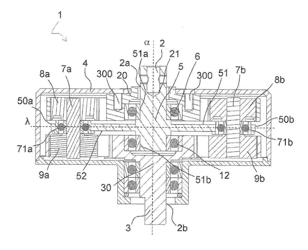 Rotational speed reducer