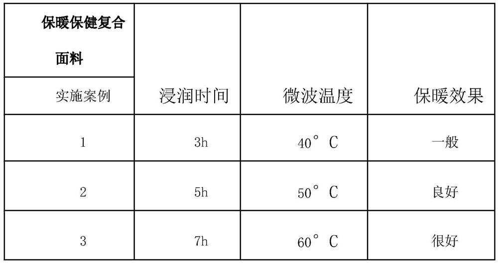 Warm-keeping and health-care composite fabric and processing technology thereof