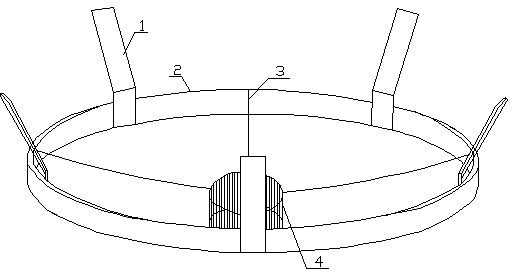 Energy-saving gas stove support with arc-shaped ribs