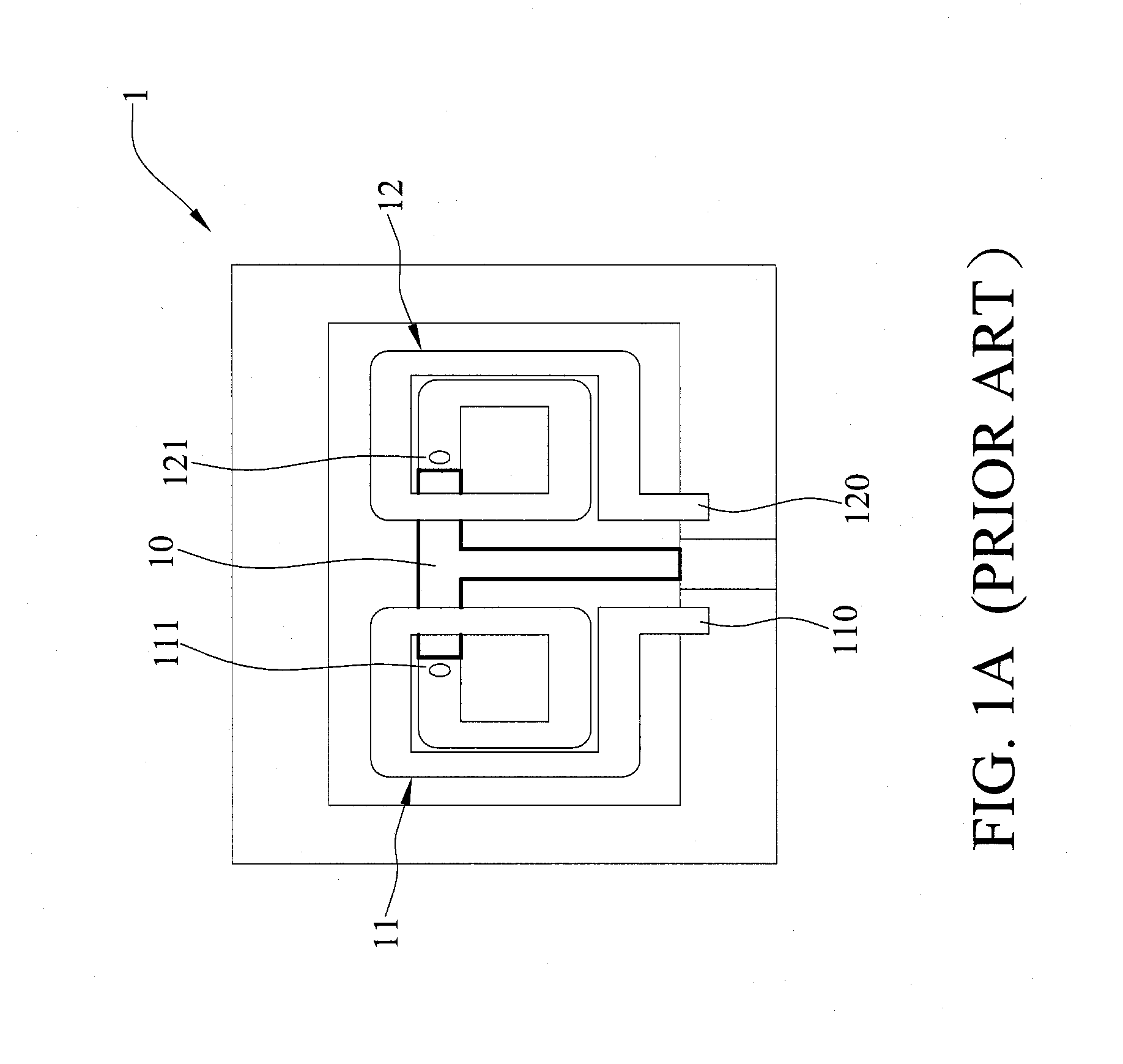 Symmetric differential inductor structure