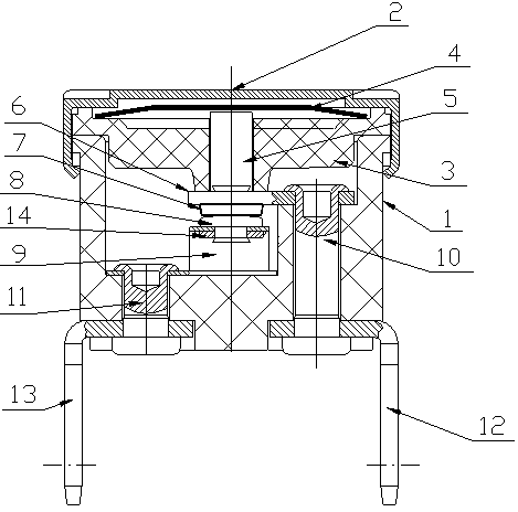 High-power kick type temperature controller and assembly method thereof