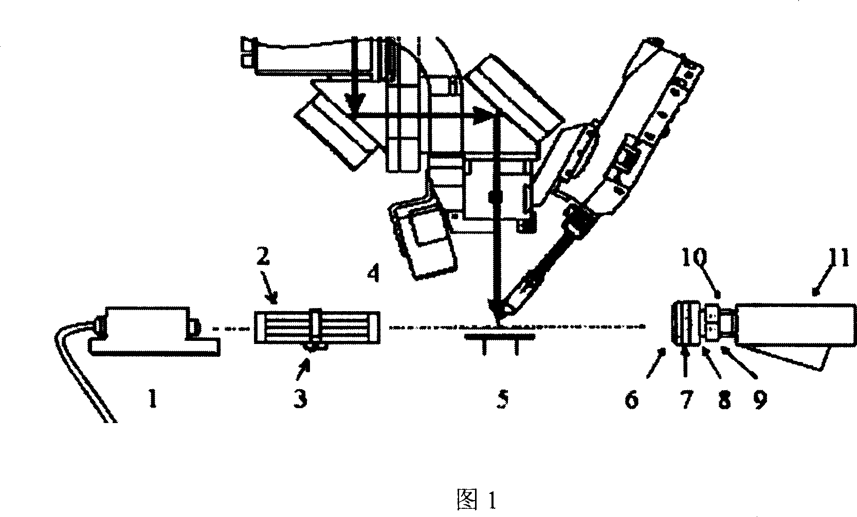 Photography system for welding process of compound heat reservoir in carbon dioxide laser-melting argon-arc welding