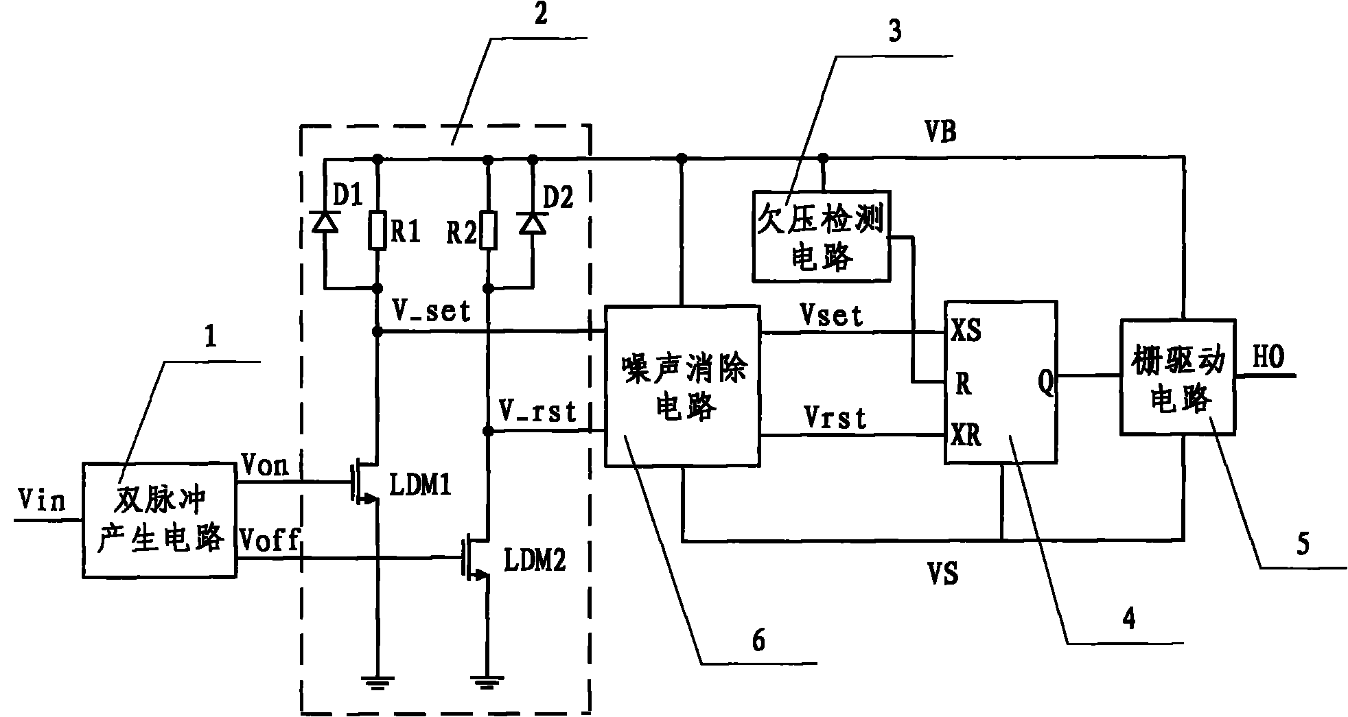 Anti-noise jamming high-side drive circuit