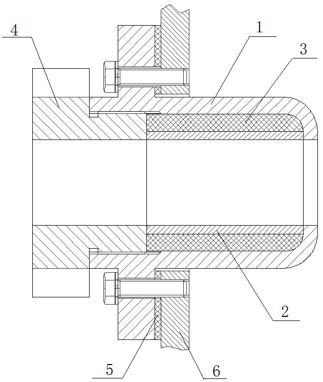 Waterproof sealing device for double-section crawler to pass through wall